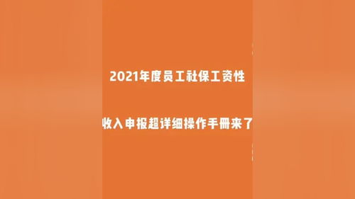 2021年度员工社保工资性收入申报超详细操作手册